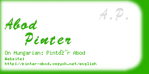 abod pinter business card